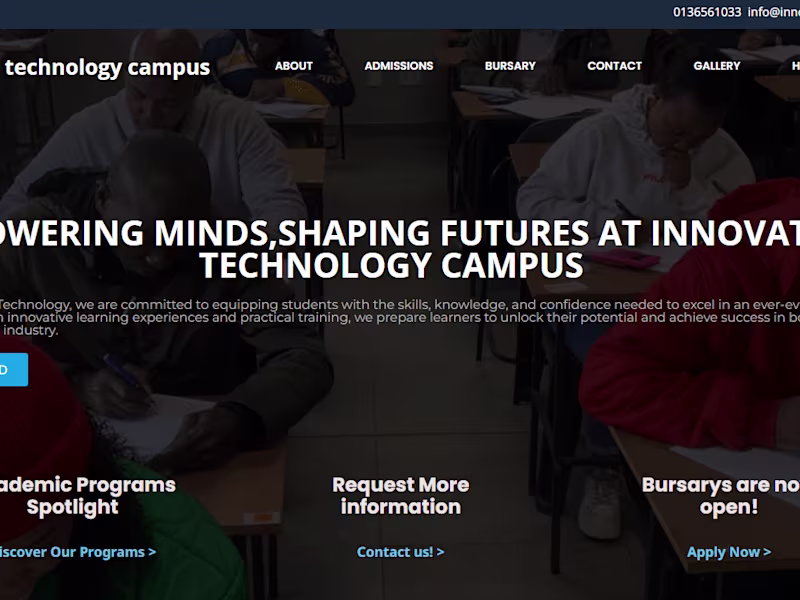 Cover image for Innovation technology WordPress website