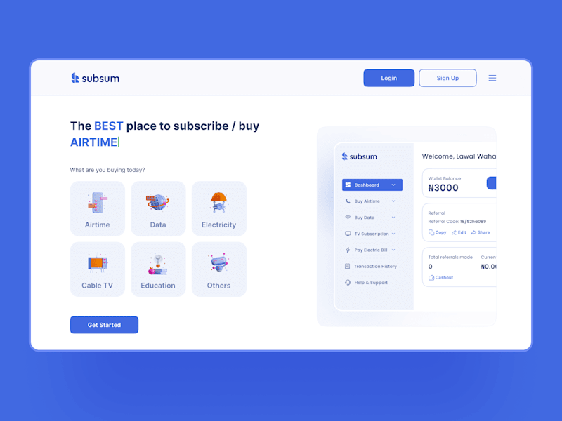Cover image for Subsum Subscription Website