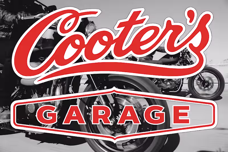 Cover image for Cooter's Garage Business Logo B&W Motorcycles