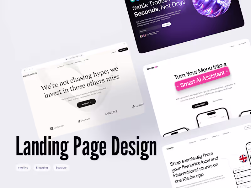 Cover image for Modern, User-Centered Landing Page Design