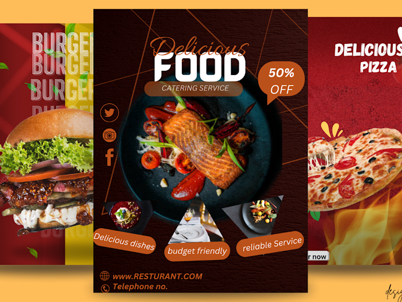 Cover image for i will design food poster, menu , flyers, etc.
