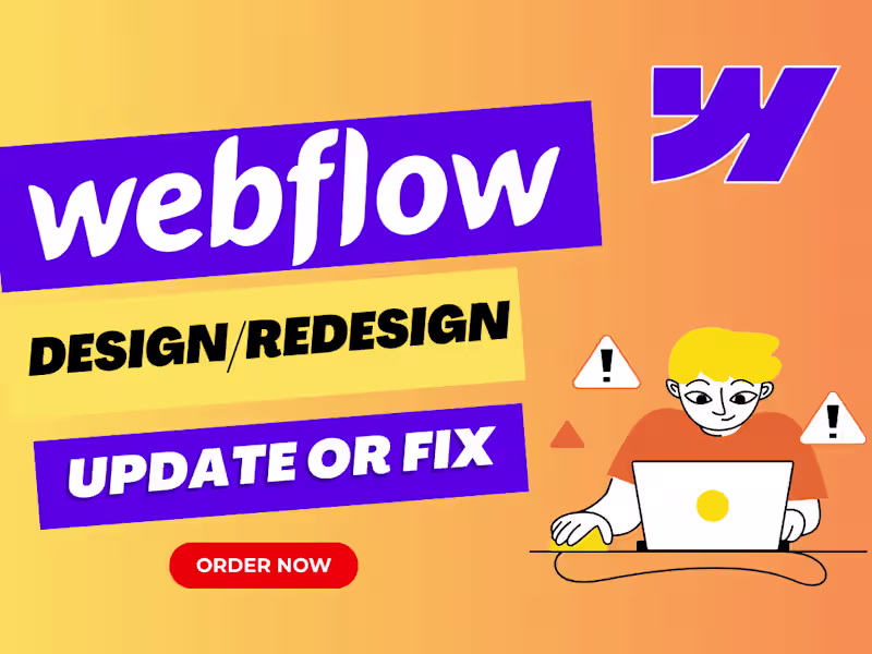 Cover image for Design, redesign, update or fix Webflow website