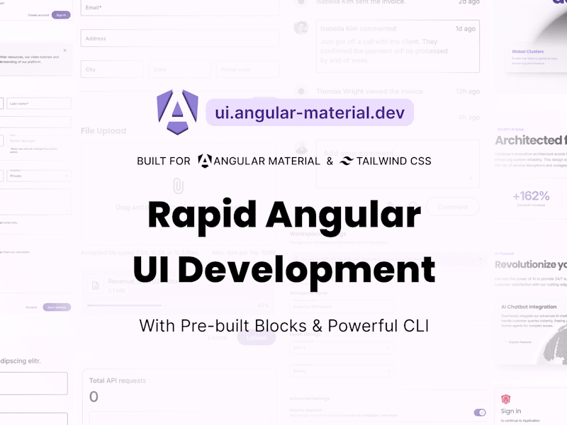 Cover image for Angular Material Blocks | Angular Material Dev UI
