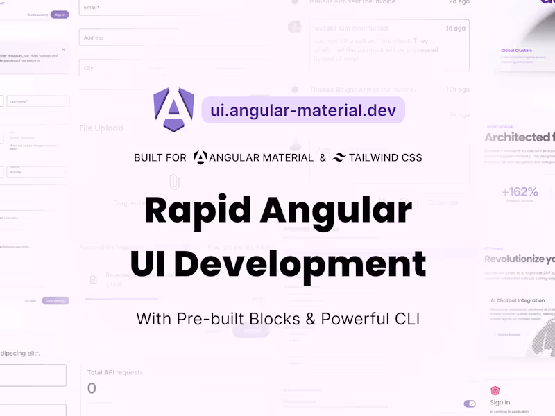 Cover image for Angular Material Blocks | Angular Material Dev UI