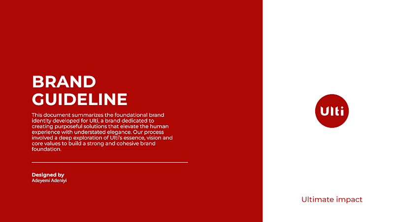 Cover image for Ulti — Purposeful Brand Identity Design