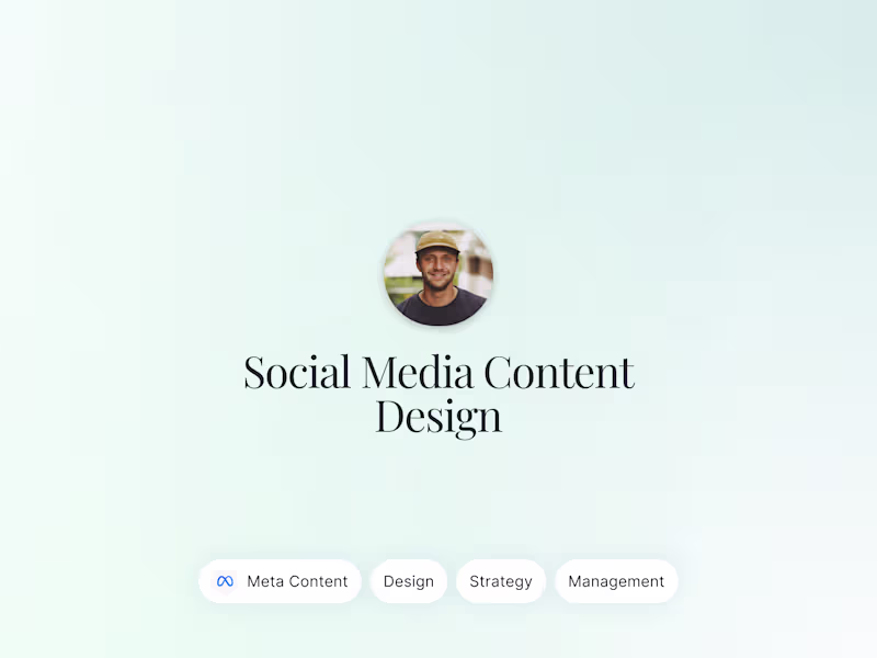 Cover image for Social Media Content Design