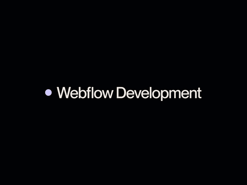Cover image for Webflow Development