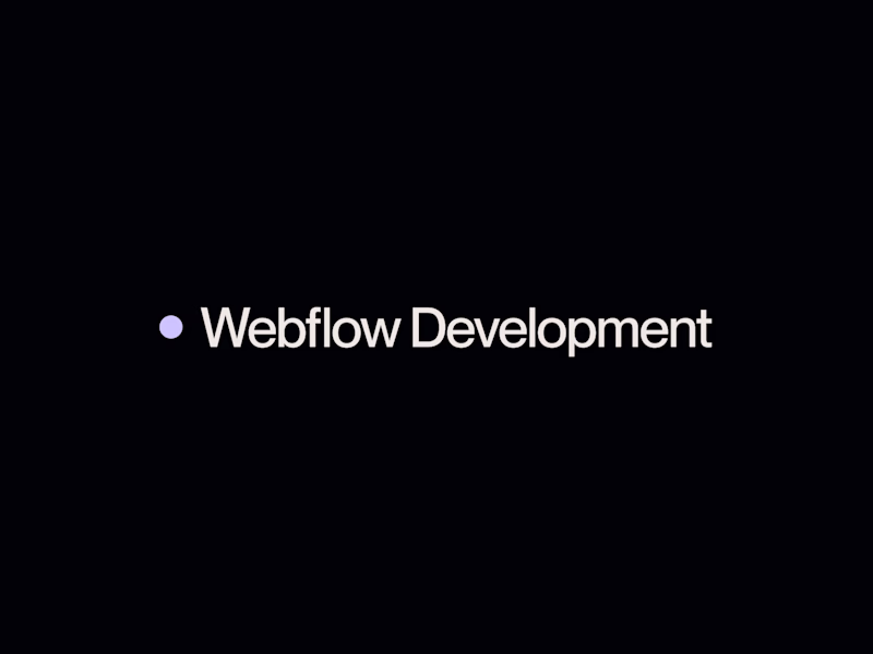 Cover image for Webflow Development