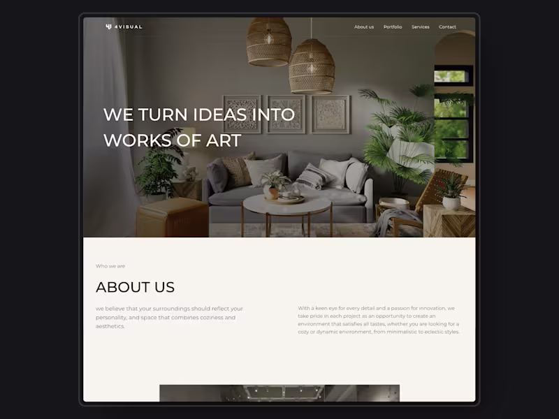 Cover image for Interior Design Agency Website