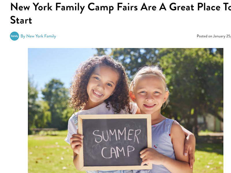 Cover image for Article: "New York Family Camp Fairs Are A Great Place To Start"