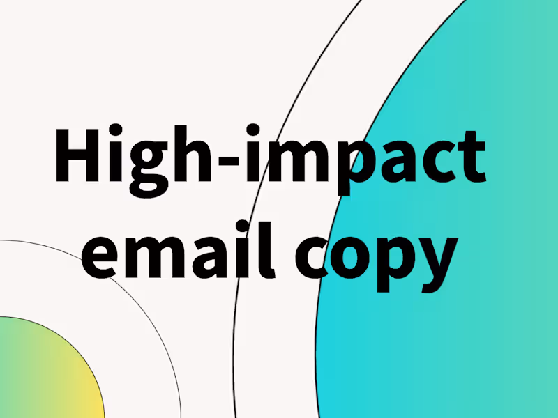 Cover image for Email copywriting for your mapped sequence