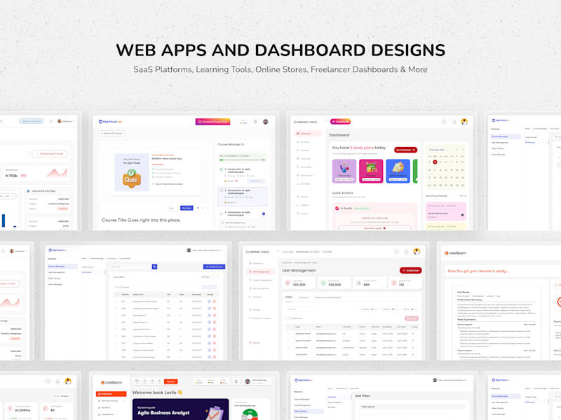 Cover image for Web Apps and Dashboard Design