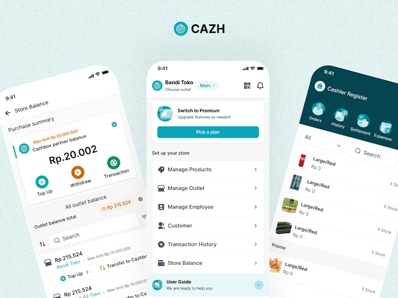 Cover image for Cazh Mobile UI Design