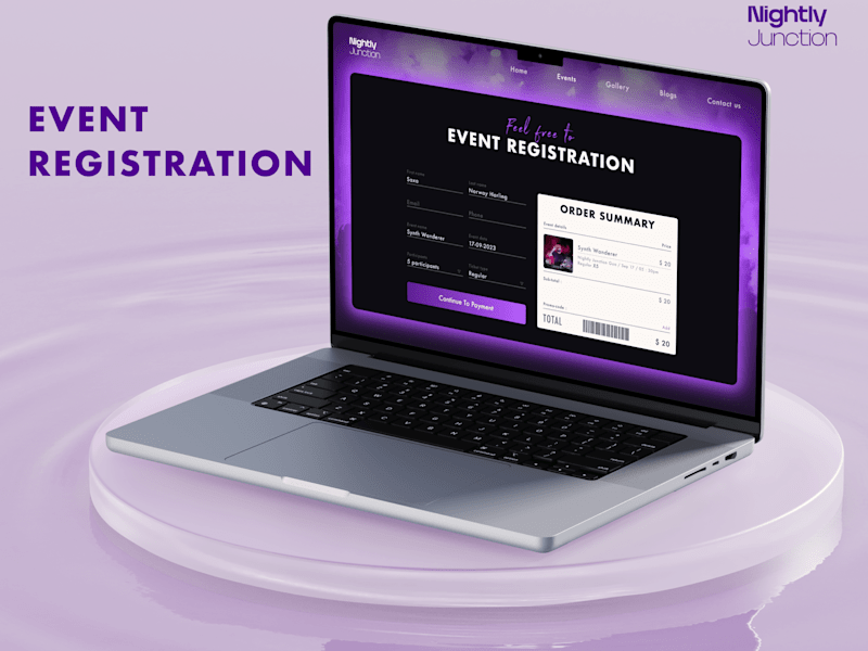 Cover image for Event registration website