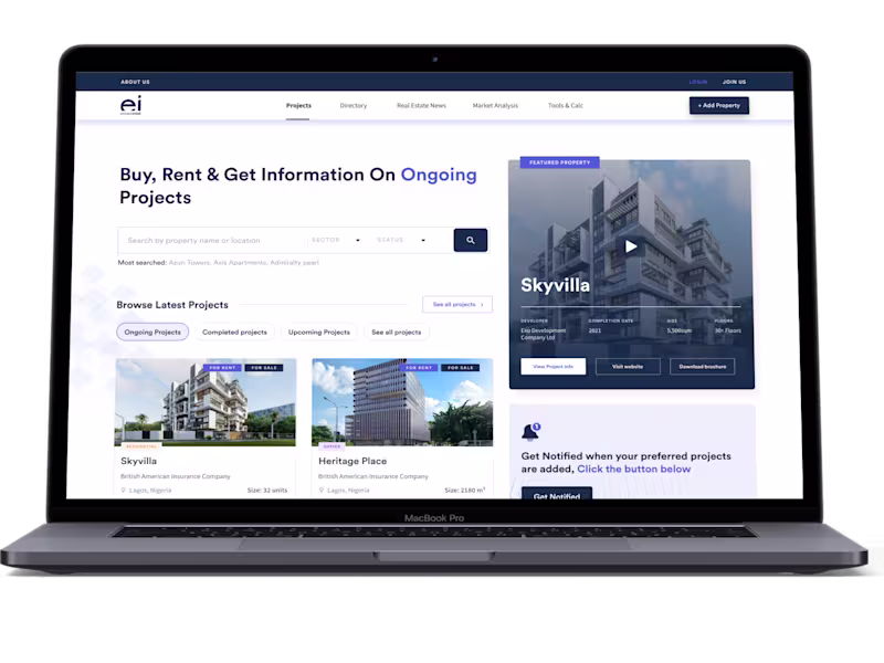 Cover image for Estate Intel's Project Feature Redesign