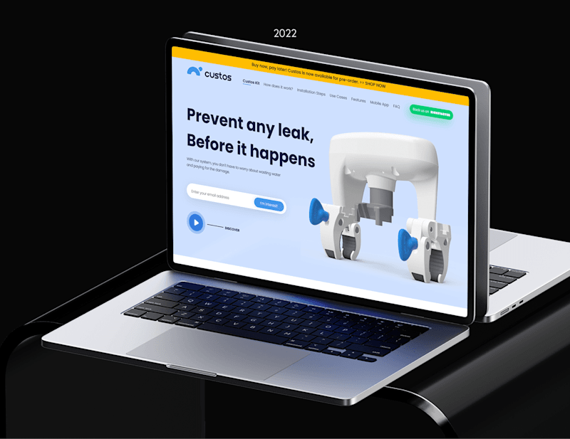 Cover image for Custos Landing Page Design
