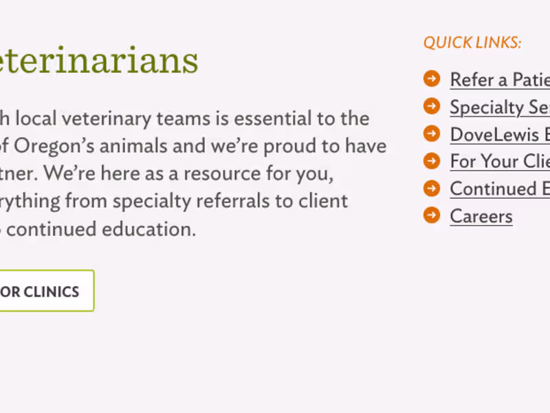 Cover image for Animal Hospital | Expert Veterinary Services | DoveLewis