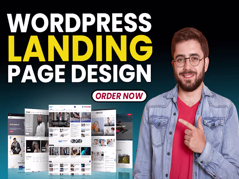 Cover image for Professional Landing Page Design | WordPress Landing Page design