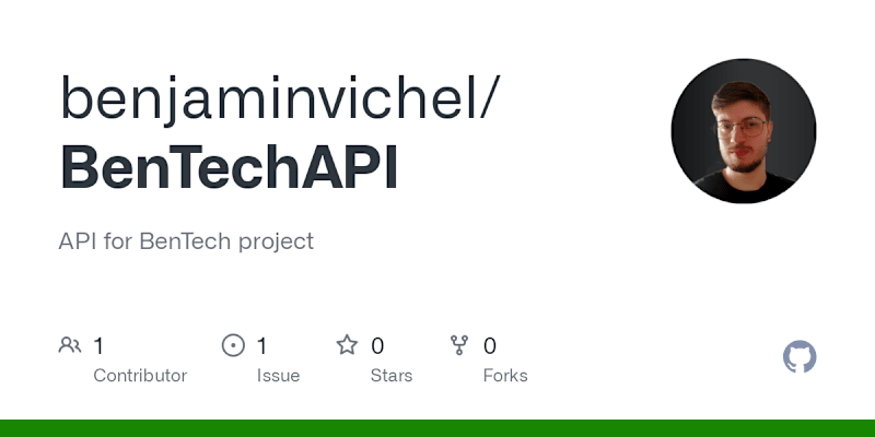 Cover image for BenTechPatternMVP API Development