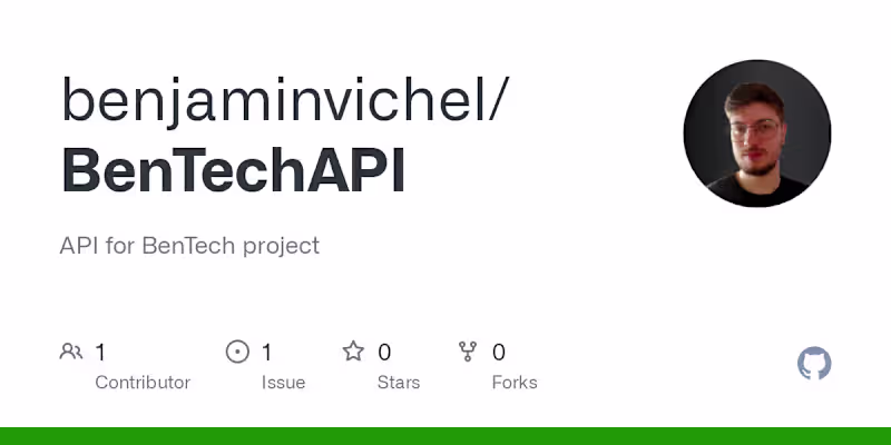 Cover image for BenTechPatternMVP API Development