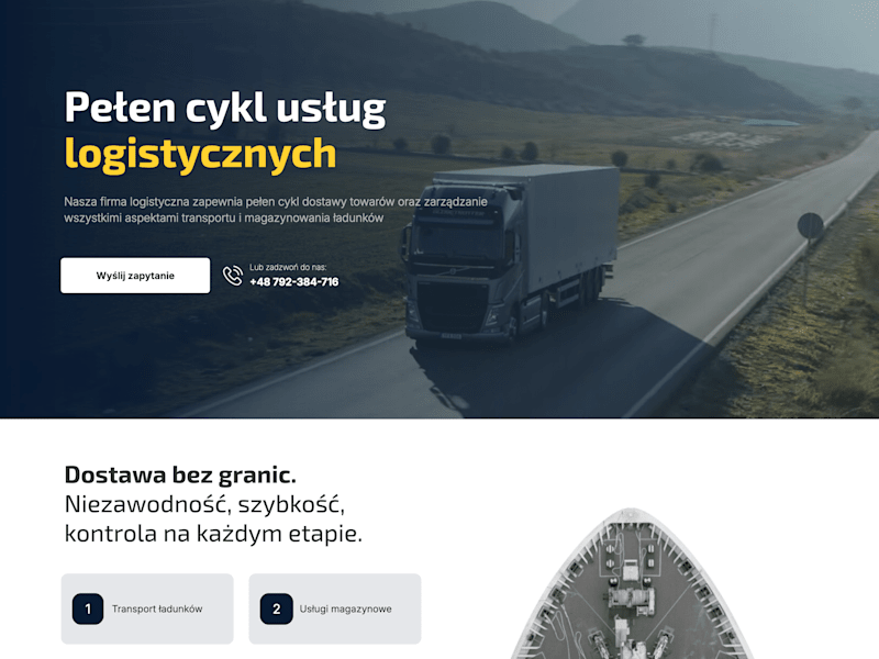Cover image for LogisticTrade.pl — Landing Page on Creatium