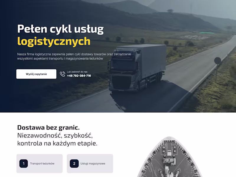 Cover image for LogisticTrade.pl — Landing Page on Creatium