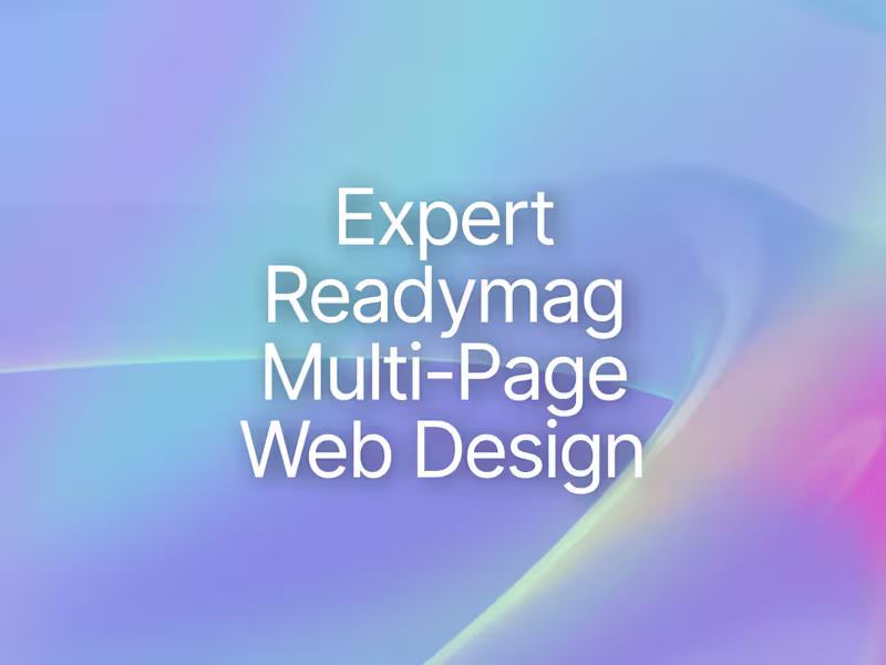 Cover image for Expert Readymag Multi-Page Web Design
