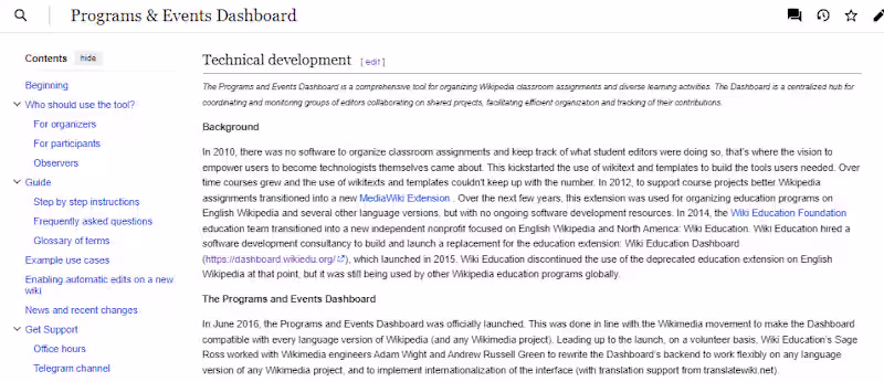 Cover image for Programs and Events Dashboard Technical Development