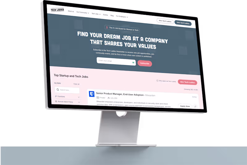 Cover image for Tech Ladies Job Board