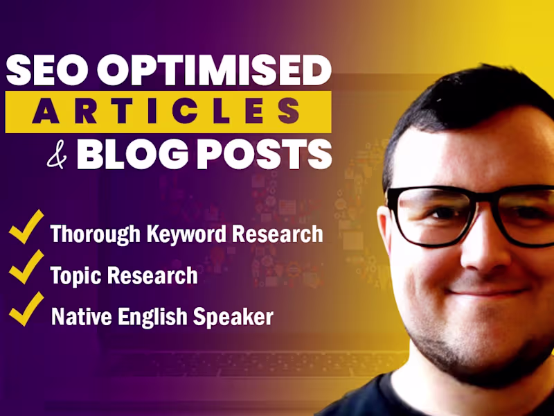 Cover image for Write compelling SEO optimised blogs and articles