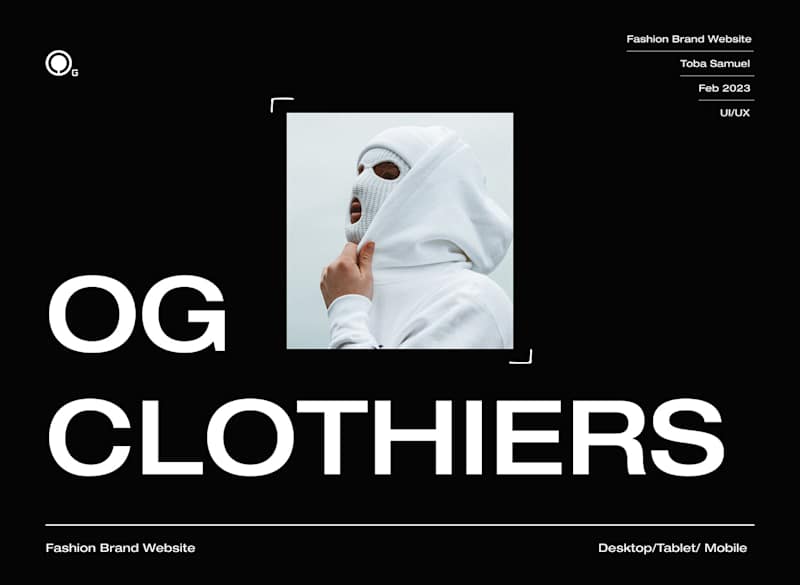 Cover image for OG Clothiers - A Fashion Brand Website