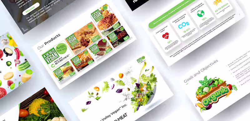 Cover image for Organic & Plant-Based Food Investor Pitch Deck Design