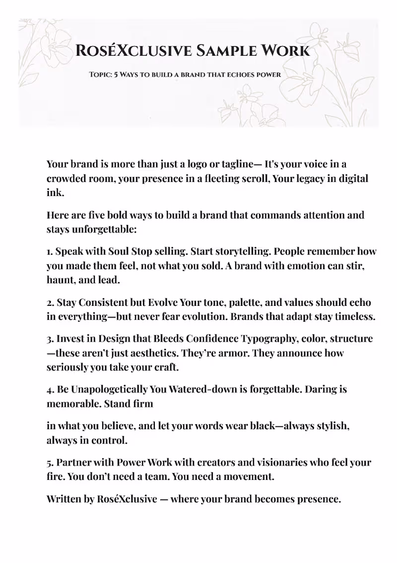 Cover image for Building a Brand that Echoes Power