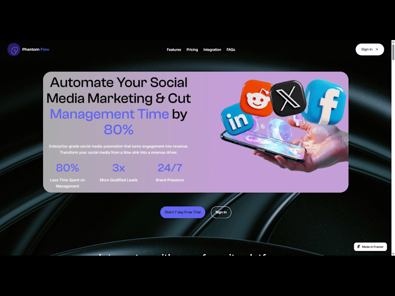 Cover image for Phantomflow - Let AI Manage Your Social Growth, So You Don’t Ha…
