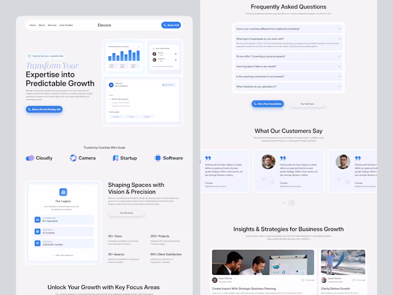 Cover image for Responsive Consulting Website Design | UIUX | Clean Design #...
