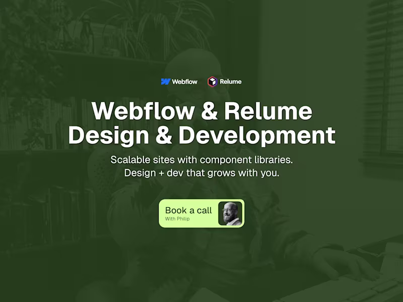 Cover image for Webflow & Relume Design