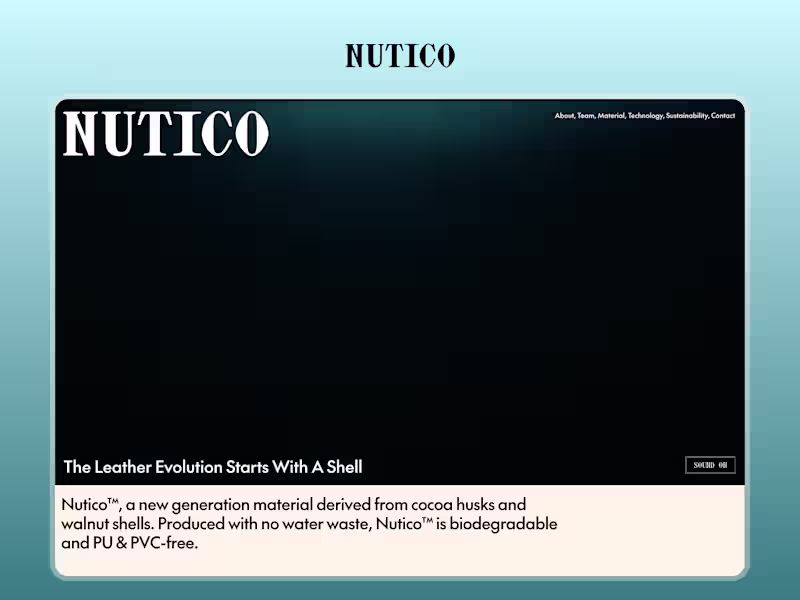 Cover image for Nutico™ — A Sustainable Materials Brand Website 