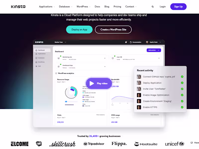 Cover image for Kinsta Cloud Hosting - All Your Projects in One Platform
