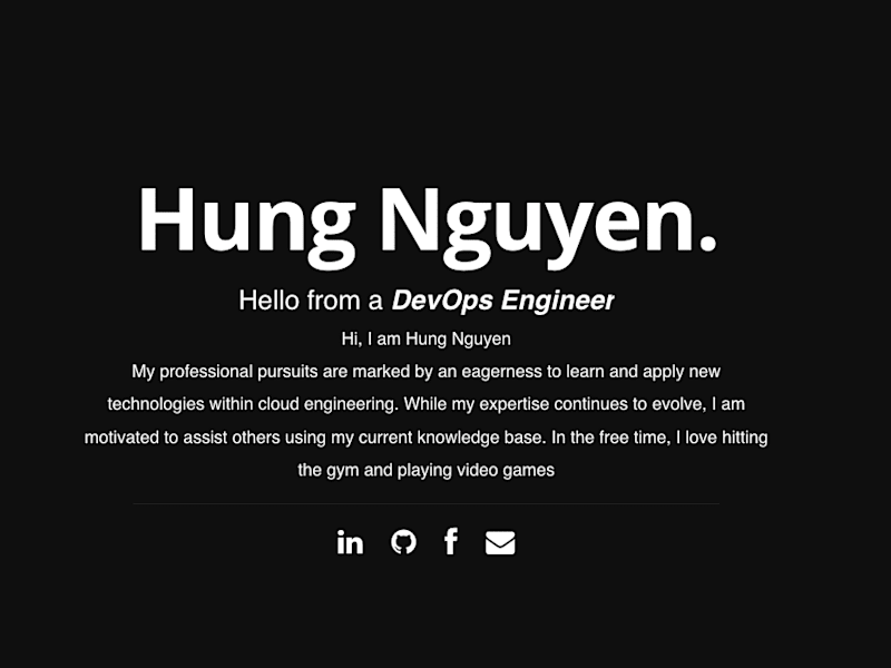 Cover image for Hung Nguyen | DevOps Engineer