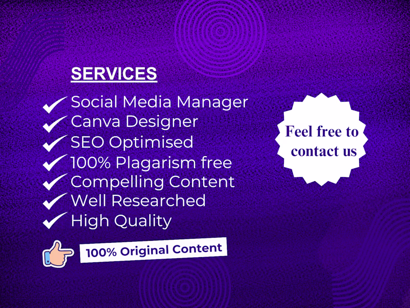 Cover image for Content Writer | Social Media Marketer | Canva Design Expert