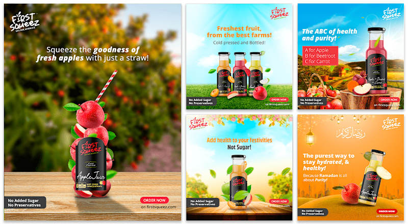 Cover image for Social Media Campaign - First Squeez Juice