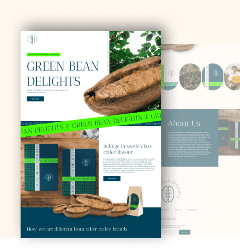 Cover image for Green Bean Delights Landing Page Design and Development