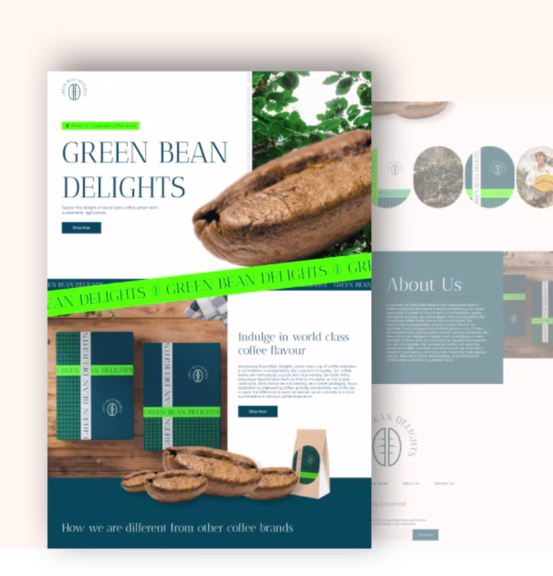 Cover image for Green Bean Delights Landing Page Design and Development