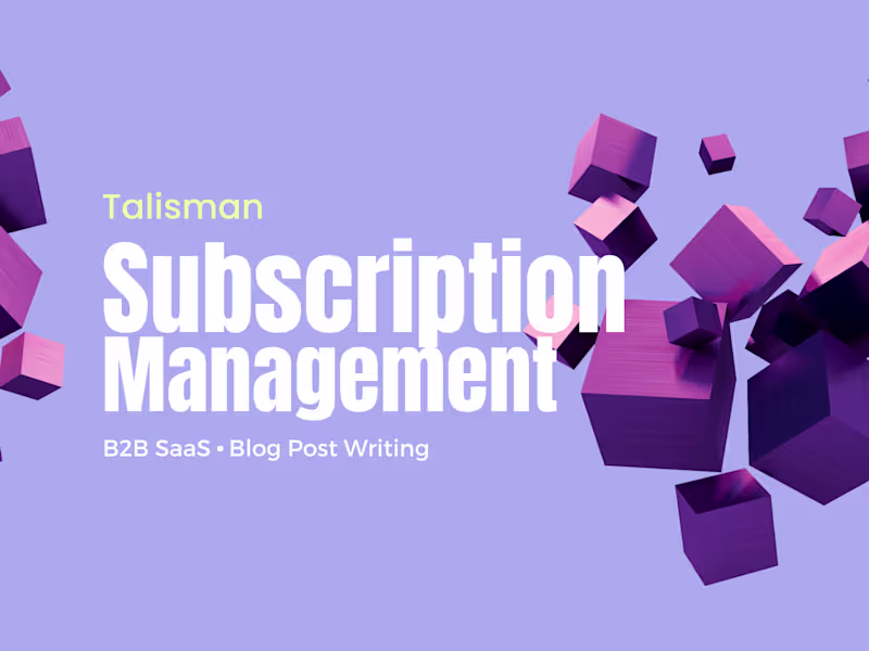 Cover image for Telling Company's Story through Case Study | Talisman