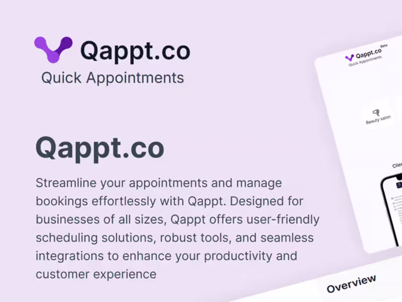 Cover image for Quick Appointments and bookings| Universal appointment and book…