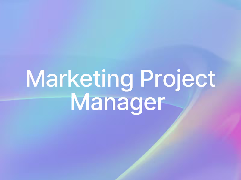 Cover image for Marketing Project Management
