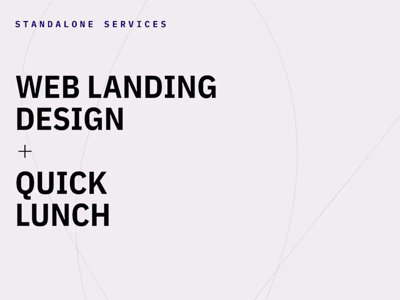 Cover image for Web Landing Design + Quick Launch