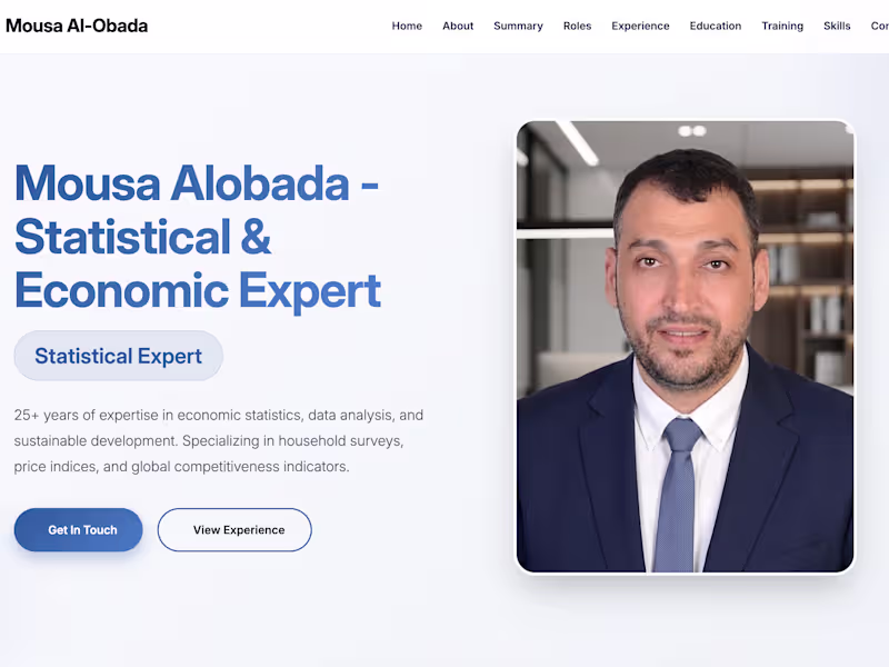 Cover image for Custom Personal Website Similar to