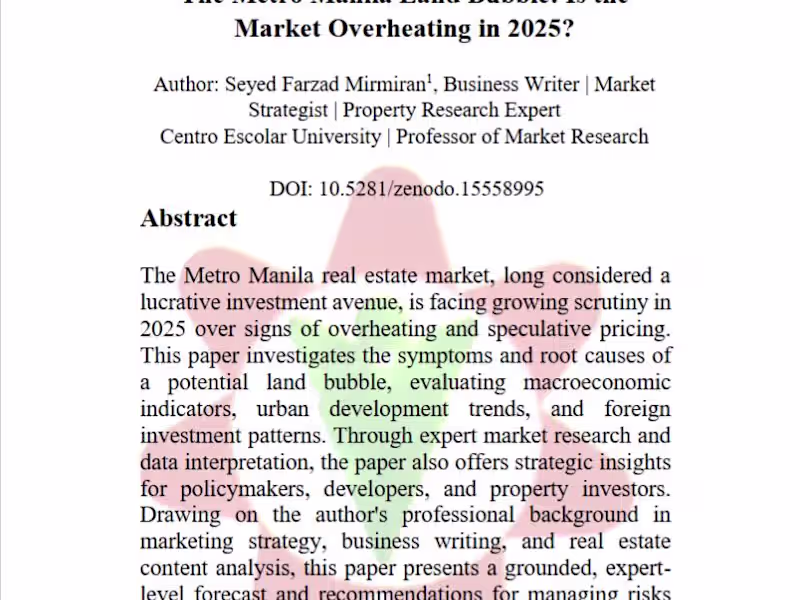 Cover image for Metro Manila Real Estate Market Analysis 2025