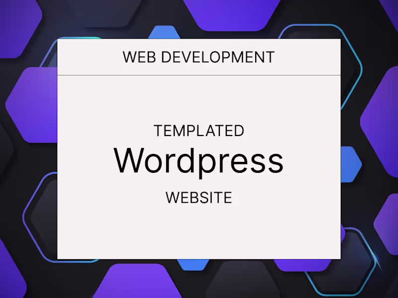 Cover image for Web Development - Templated Wordpress Site